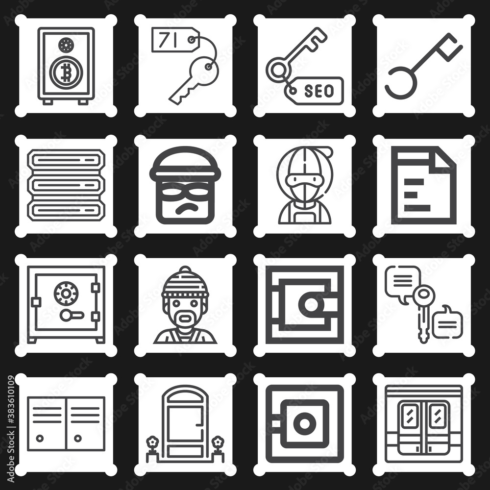 16 pack of rousseau lineal web icons set 16 pack of rousseau lineal web icons set