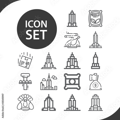 Simple set of constantinople related lineal icons.