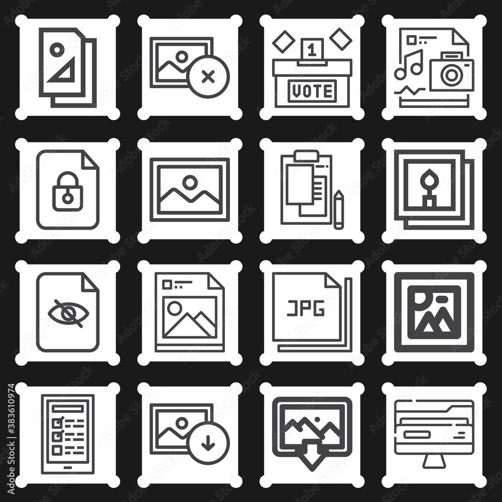 16 pack of folders lineal web icons set 16 pack of folders lineal web icons set