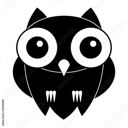 Simple illustration of owl icon Concept for Halloween day