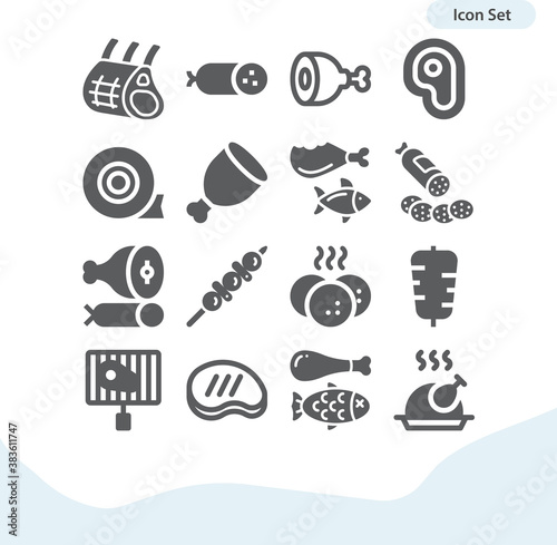 Simple set of plant part related filled icons.