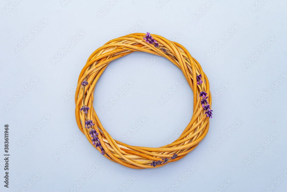 Braided wreath with fresh lavender Braided wreath with fresh lavender