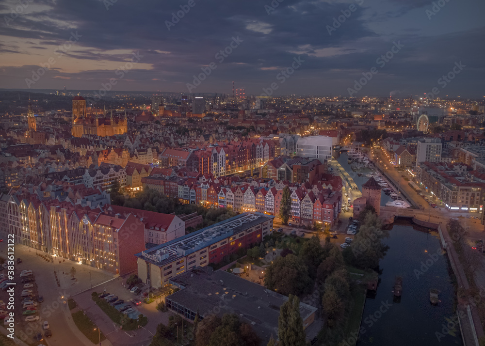 Naklejka premium city at night
