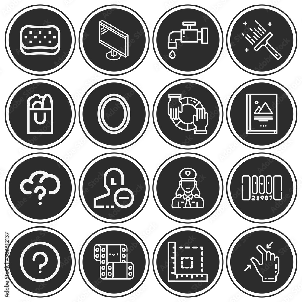 Fototapeta premium 16 pack of person lineal web icons set