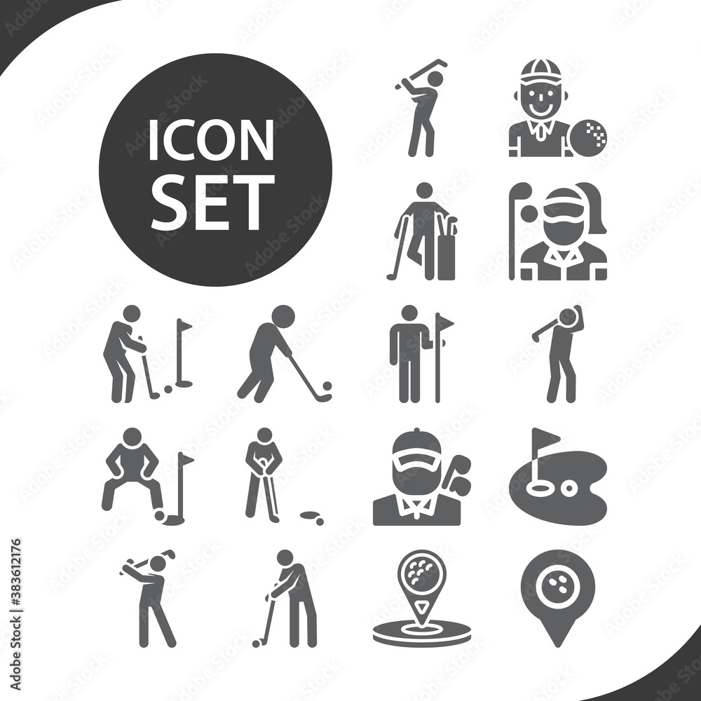 Simple set of round of related filled icons.