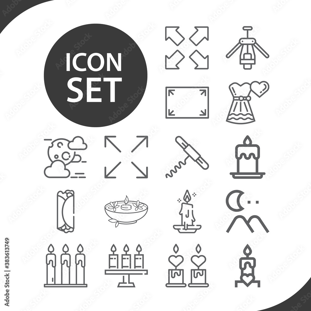 Fototapeta premium Simple set of wax related lineal icons.