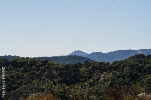 Paisajes de la serranía de Málaga en Andalucía