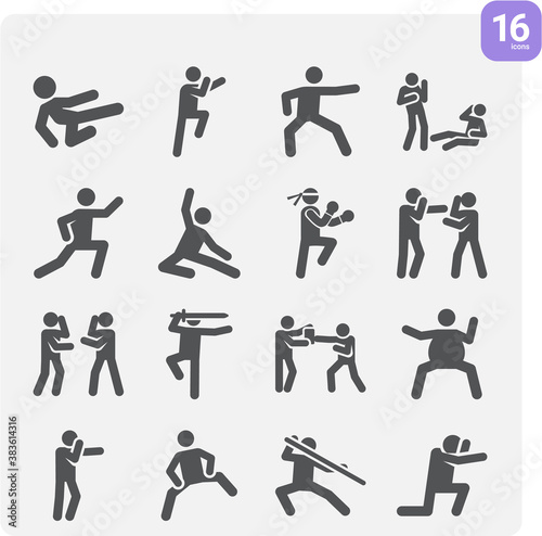Simple set of crafts related filled icons.