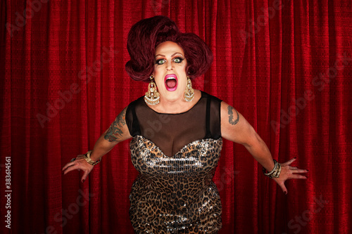 Drag Queen Screaming or Singing photo
