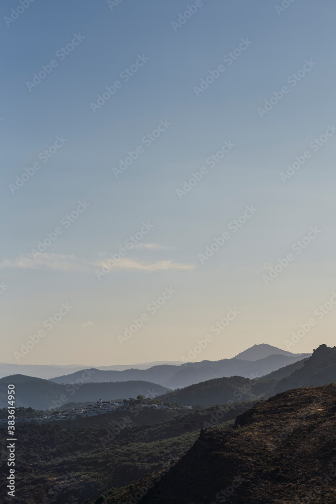 Paisajes de la serranía de Málaga en Andalucía