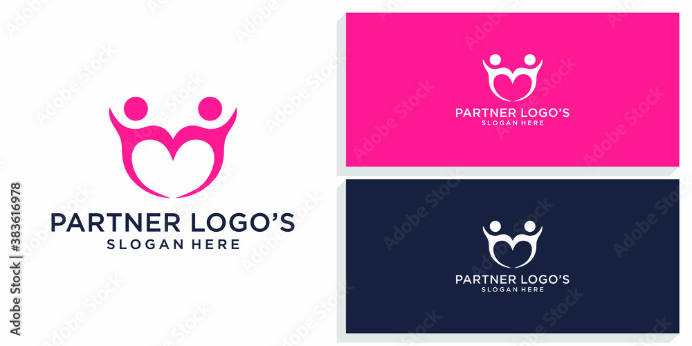 partner design logo vector premium partner design logo vector premium