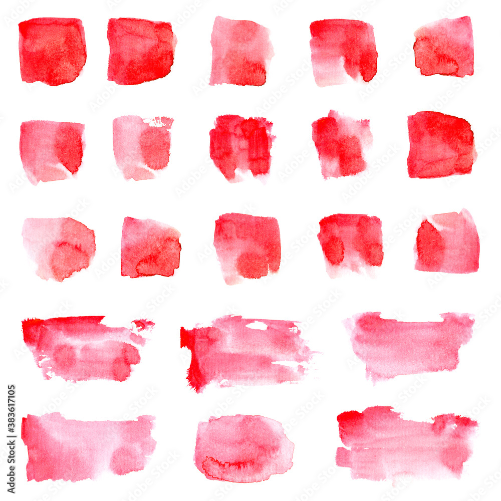 Red watercolor stain set Red watercolor stain set