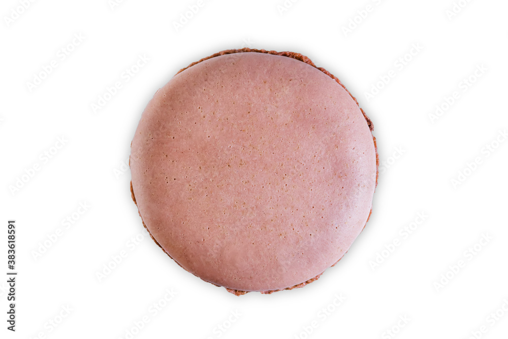 Chocolate Macarons on a white isolated background Chocolate Macarons on a white isolated background