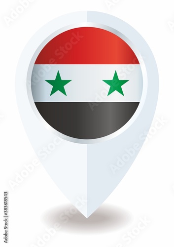 Flag of Syria, location icon for Multipurpose, Syrian Arab Republic.