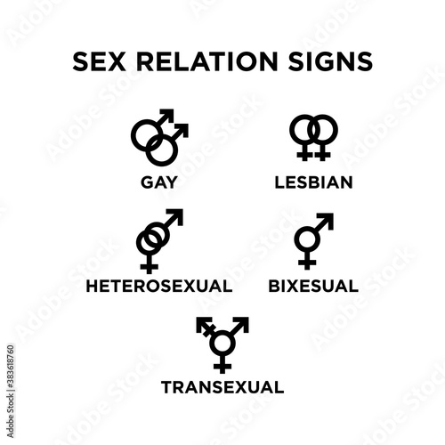 Sex relation signs vector.
