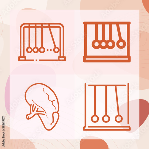 Simple set of womb related lineal icons