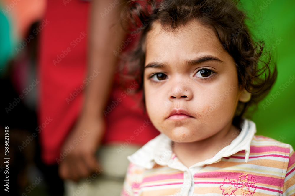 Young Aboriginal Girl Looking at Camera Young Aboriginal Girl Looking at Camera