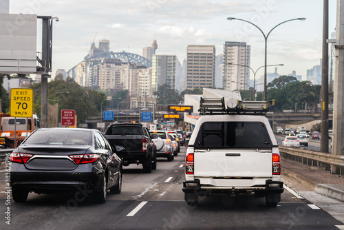 early morning traffic in Sydney
