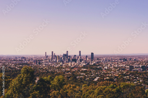 view of brisbane city from mt cootha photo