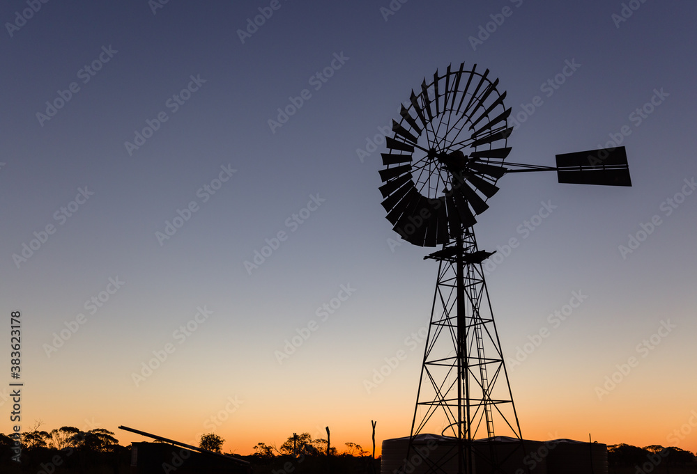 Windmill at sunset Windmill at sunset