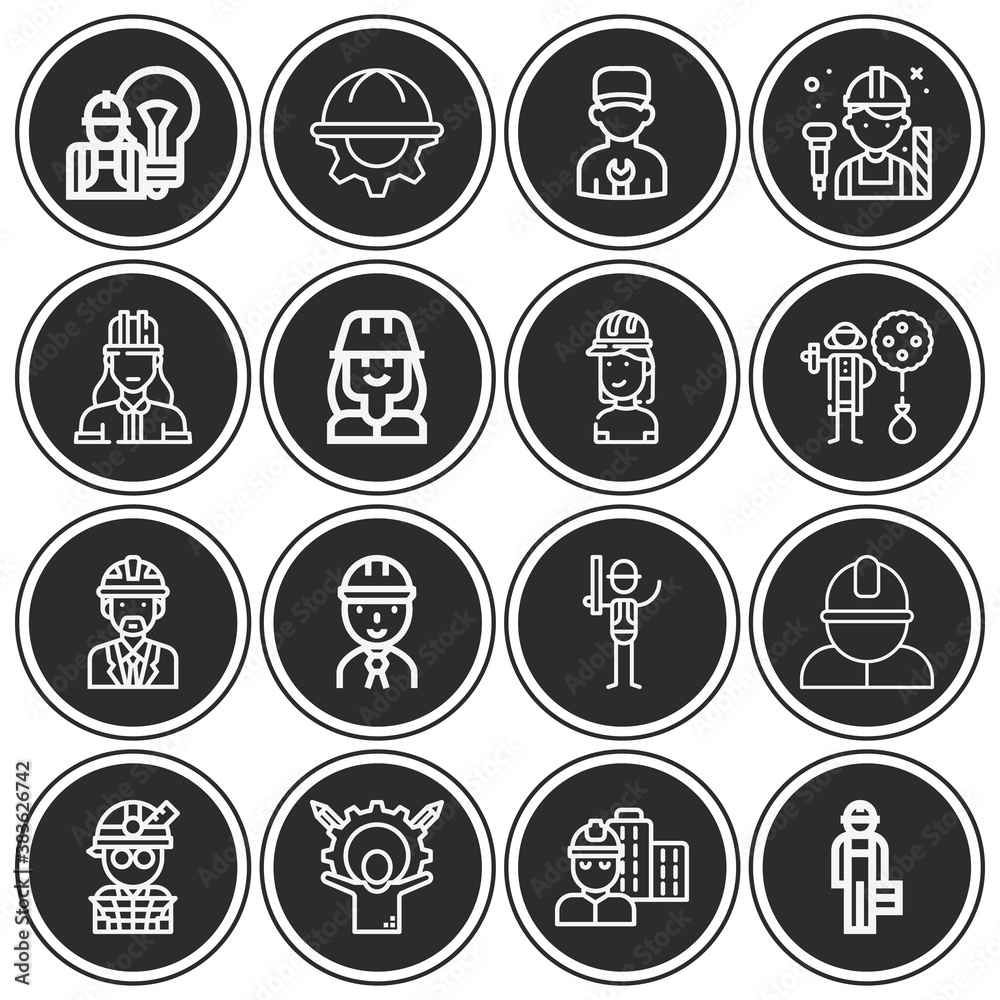 16 pack of computer programmer lineal web icons set 16 pack of computer programmer lineal web icons set