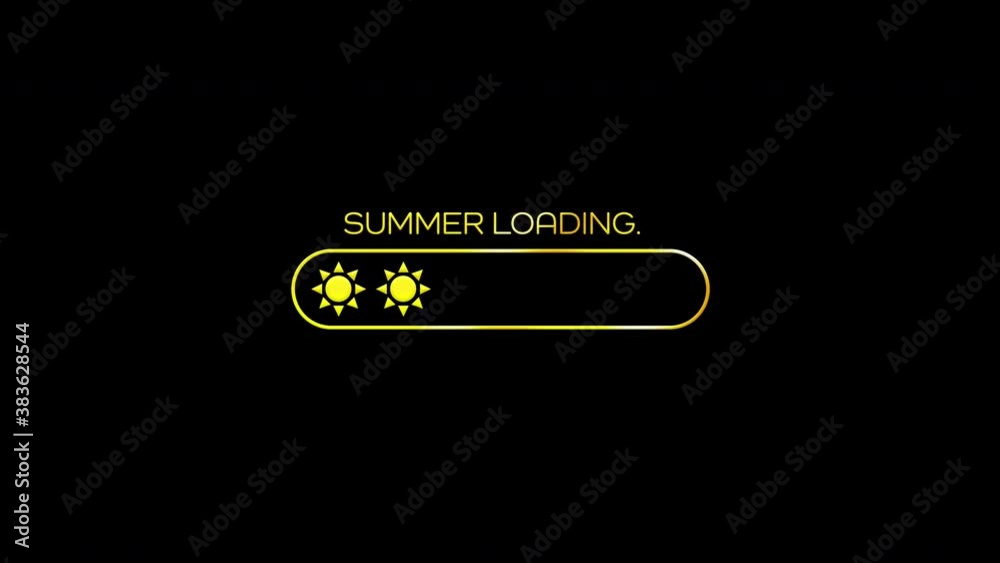 Sun Loading Summer sun loading bar animation, on a transparent background Stock ...