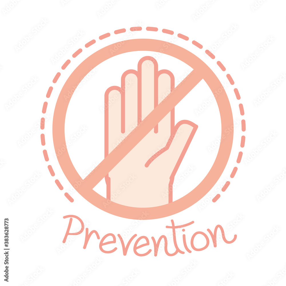 Obraz premium new normal, prevention avoid touching infected surfaces, after coronavirus, hand made style flat