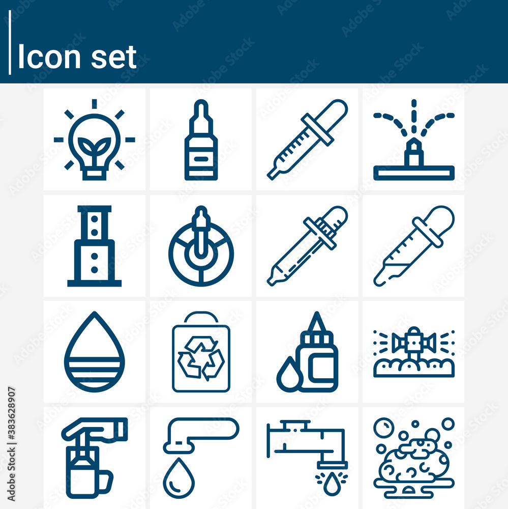 Fototapeta premium Simple set of sharply related lineal icons.