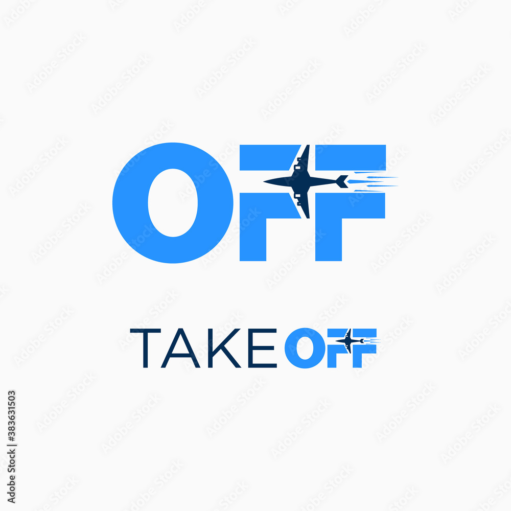 Obraz premium This is a take off logo, for airplane logo design vector template