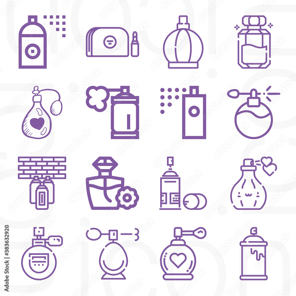 16 pack of odor lineal web icons set 16 pack of odor lineal web icons set