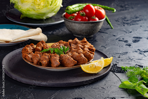 Turkish meat cig kofte çiğ köfte