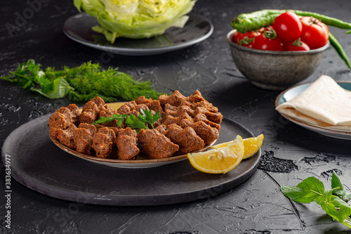 Turkish meat cig kofte çiğ köfte