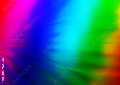 Light Multicolor  Rainbow vector blurred bright template.