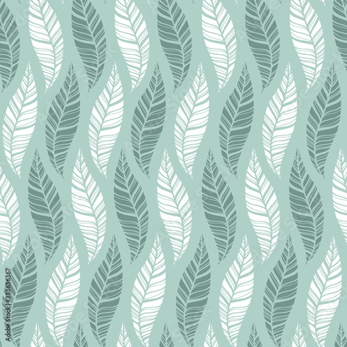Seamless pattern of leaves 5