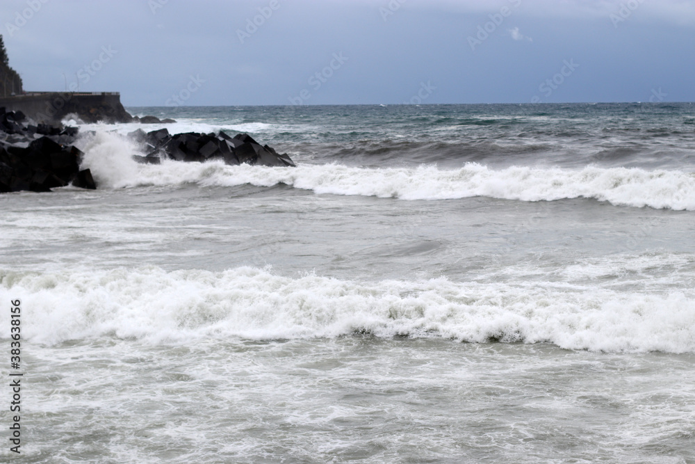 Surge on the coast of San Sebastian