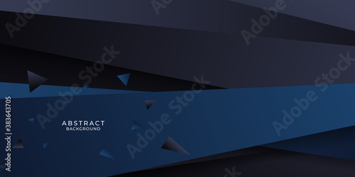 Modern blue black abstract presentation background. Vector illustration design for presentation, banner, cover, web, flyer, card, poster, game, texture, slide, magazine, and powerpoint. 