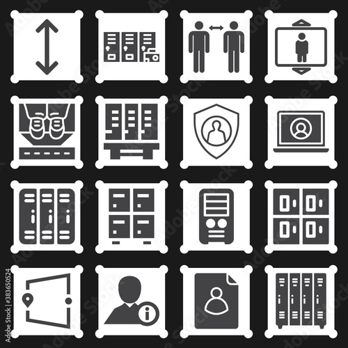 16 pack of metres  filled web icons set