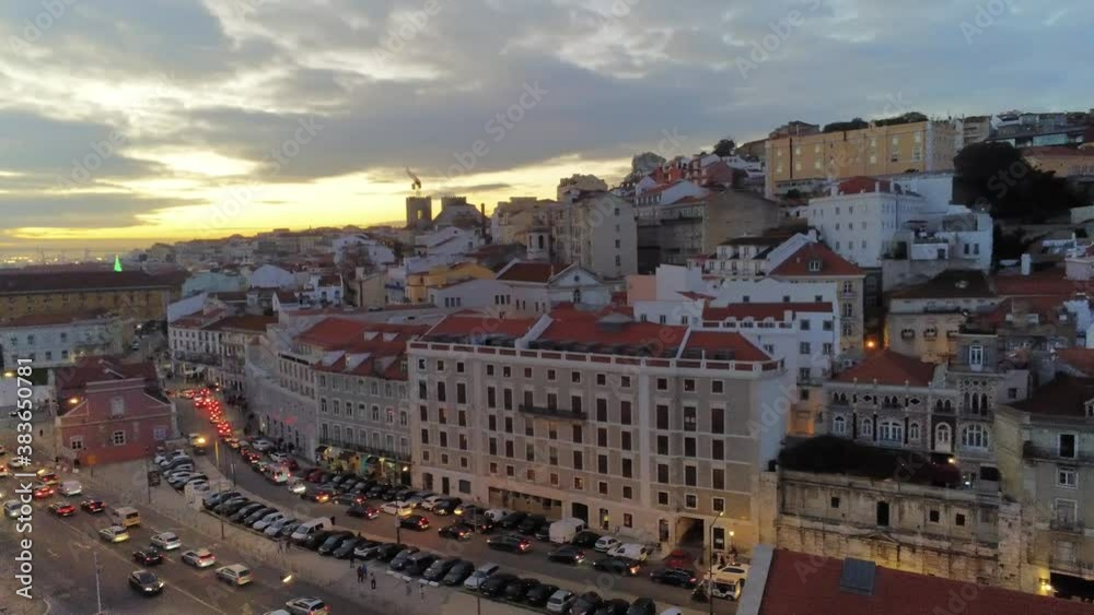 Lisbon. Aerial view in Lisboa, city pf Portugal. Drone Footage Lisbon. Aerial view in Lisboa, city pf Portugal. Drone Footage