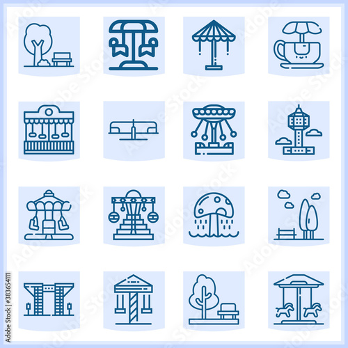 Village green  related simple set. 16  lineal