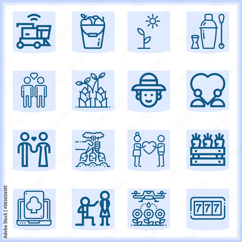 Unite related simple set. 16 lineal Unite related simple set. 16 lineal