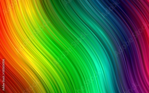 Dark Multicolor  Rainbow vector pattern with liquid shapes.