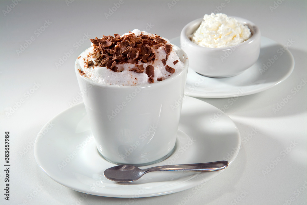cappuccino with whipped cream cappuccino with whipped cream