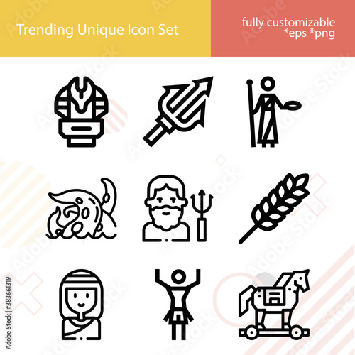 Simple set of abnormality related lineal icons.