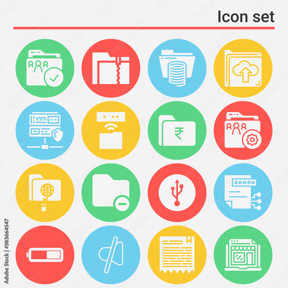 16 pack of convergence filled web icons set 16 pack of convergence filled web icons set