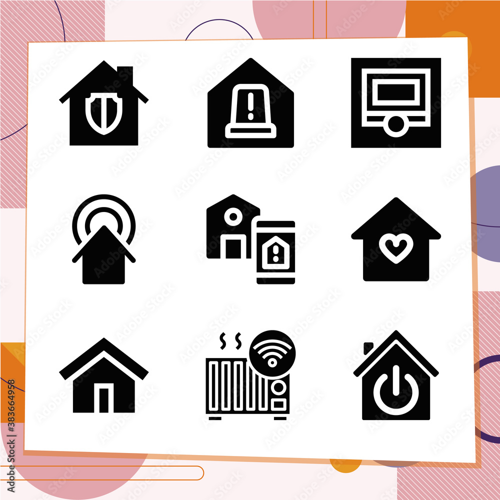 Simple set of 9 icons related to runs Simple set of 9 icons related to runs