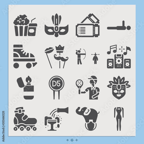 Simple set of initiation related filled icons.