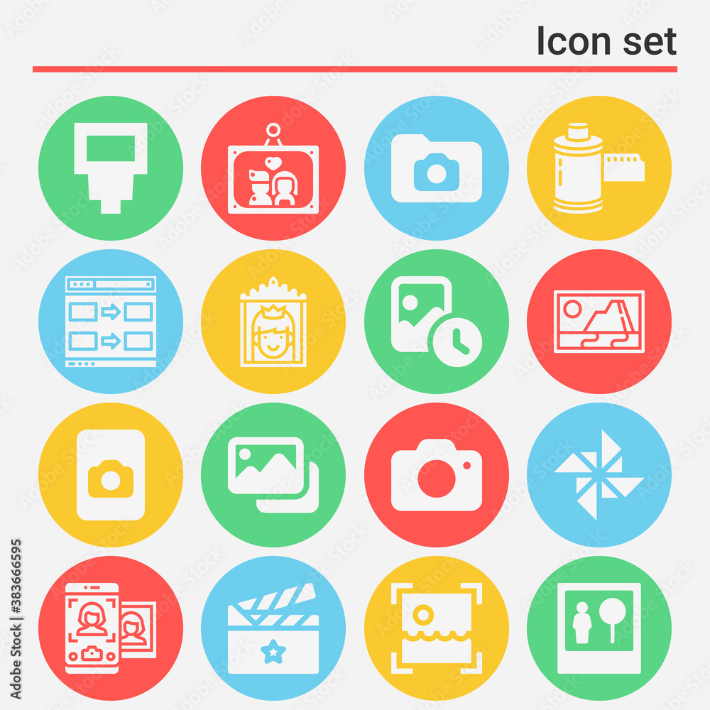 16 pack of images filled web icons set 16 pack of images filled web icons set