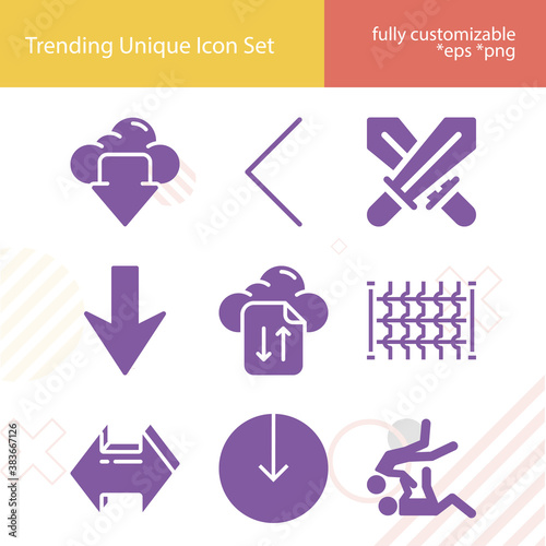 Simple set of quarrel related filled icons.
