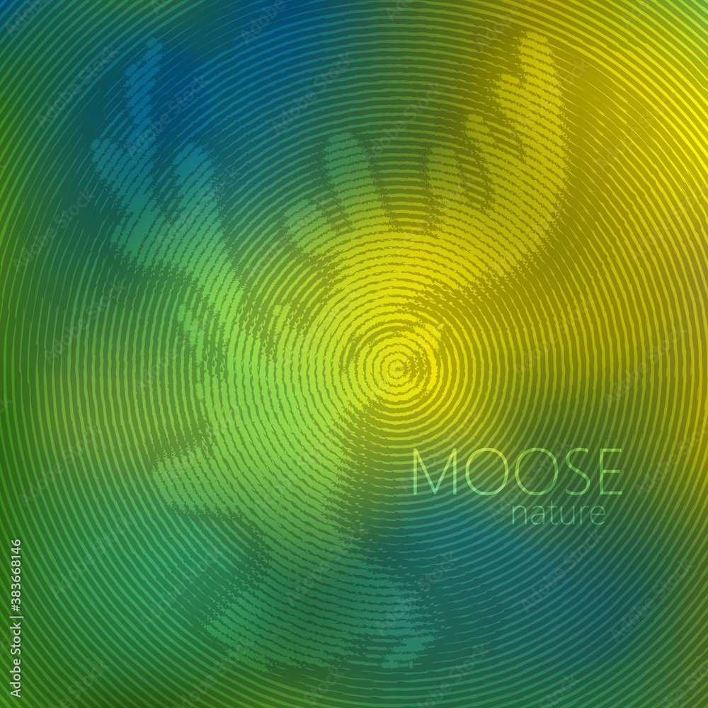Abstract background with animal. Moose, elk, deer. Nature design. Vector illustration. Abstract background with animal. Moose, elk, deer. Nature design. Vector illustration.