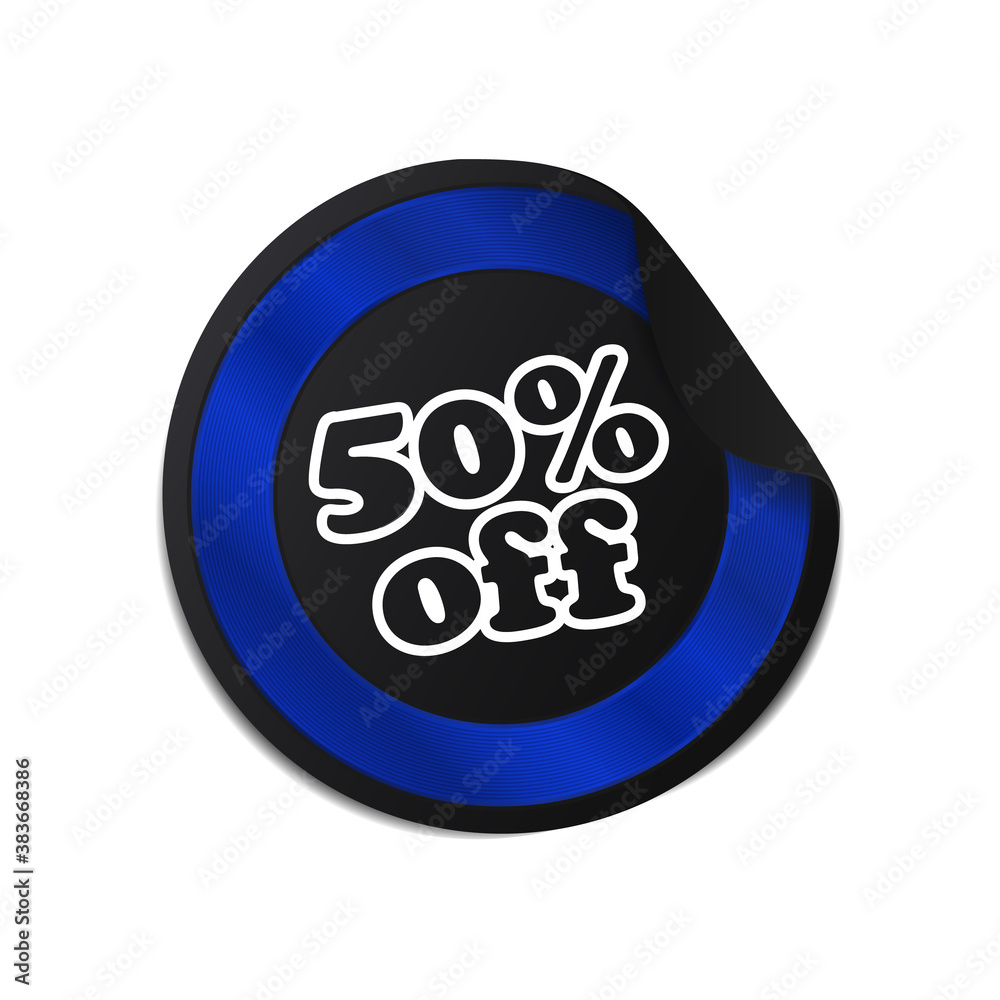 Realistic black sale stickers with blue metallic border, frame. Black friday sale and special discounts. Sale tags. Vector illustration. Isolated on white. Realistic black sale stickers with blue metallic border, frame. Black friday sale and special discounts. Sale tags. Vector illustration. Isolated on white.
